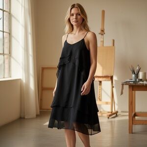 BCBGMaxAzria Layered Black Mini Dress